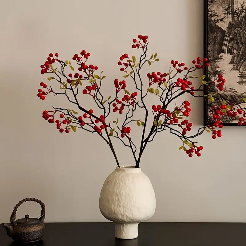 French Minimalist Wabi - sabi Style Clay Texture Vase, Large Belly Lucky Design
