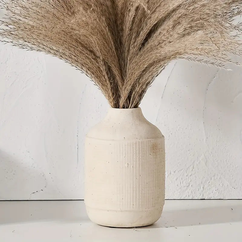 Rustic Farmhouse Ceramic Vase – Chic Boho Decorative Flower Vase